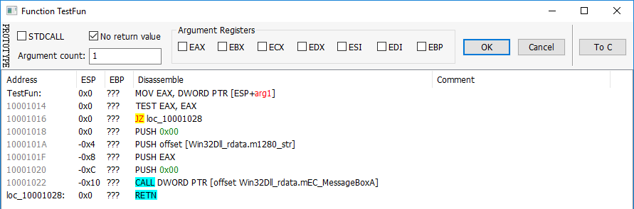 Disassembled Code