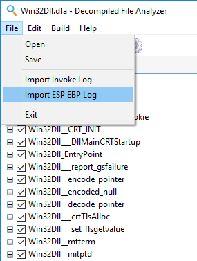 Import ESP EBP Log