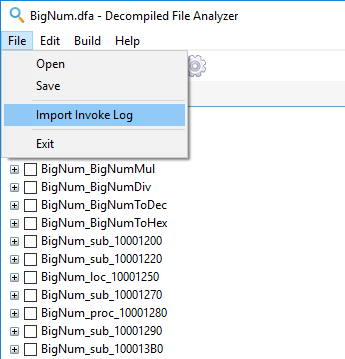 Import Invoke Log